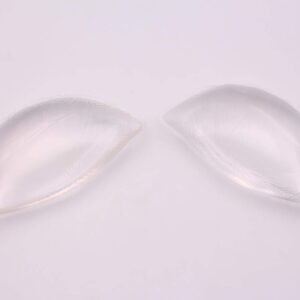 1Pair Thicken Breathable Silicone Gel Bra Inserts Pad Breast Enhancers Push-up Booster Molding Pads Perforated Swimwear for Women Lady Girls Bikini Swimsuit(Clear)