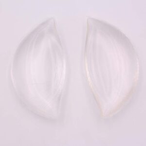 1Pair Thicken Breathable Silicone Gel Bra Inserts Pad Breast Enhancers Push-up Booster Molding Pads Perforated Swimwear for Women Lady Girls Bikini Swimsuit(Clear)