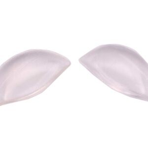 1Pair Thicken Breathable Silicone Gel Bra Inserts Pad Breast Enhancers Push-up Booster Molding Pads Perforated Swimwear for Women Lady Girls Bikini Swimsuit(Clear)