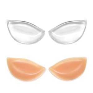 Silicone Bra Inserts Bra Pad Breast Enhancers Waterproof Gel Inserts Reusable Bra Lift for Women Girls Bikini Push Up Breast Pads(skin)