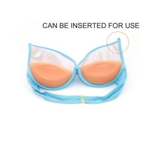 Silicone Bra Inserts Bra Pad Breast Enhancers Waterproof Gel Inserts Reusable Bra Lift for Women Girls Bikini Push Up Breast Pads(skin)