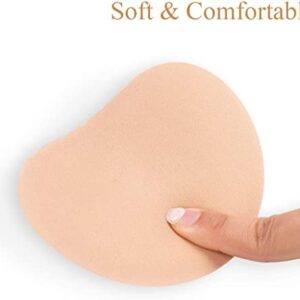 Silicone Bra Inserts Pads Self-Adhesive Bra Enhancer Breathable Push Up Bra Pads Lift Breast Pads (Beige - 3 pairs)