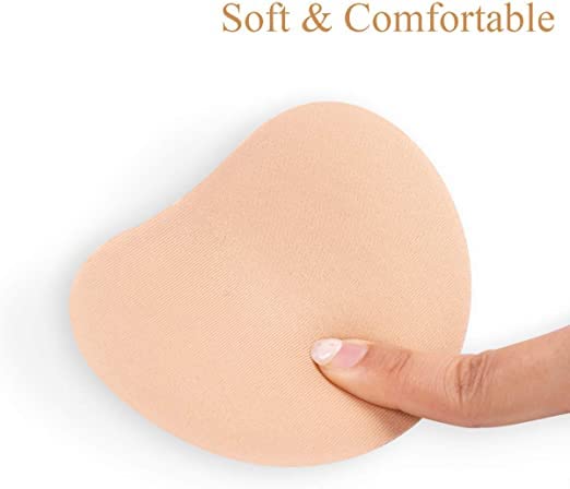 Silicone Bra Inserts Pads Self-Adhesive Bra Enhancer Breathable Push Up Bra Pads Lift Breast Pads (Beige - 3 pairs)