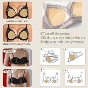 LELEBEAR Double Sided Sticky Bra, Boomba Bra Inserts, Self-Adhesive Bra Pads Inserts, Boomba Sticky Silicone Triangle Push Up (1pcs)