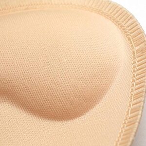 Elandy 1Pair Beige Reusable Breathable Sponge Bikini Breast Enhancers-Thickening Swimwear Bra Insert Pad Swimwear Push-up Booster Pads (Style A)