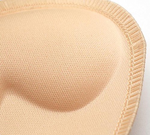 Elandy 1Pair Beige Reusable Breathable Sponge Bikini Breast Enhancers-Thickening Swimwear Bra Insert Pad Swimwear Push-up Booster Pads (Style A)