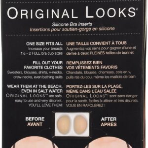 Original Looks Silicone Bra Inserts and Enhancers, One Size Fits All