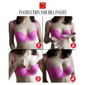 Silicone Bra Inserts - Push Up Bra Enhancers Pads - Chicken Cutlets - Gel Enhancements for Size A and B Bras Transparent