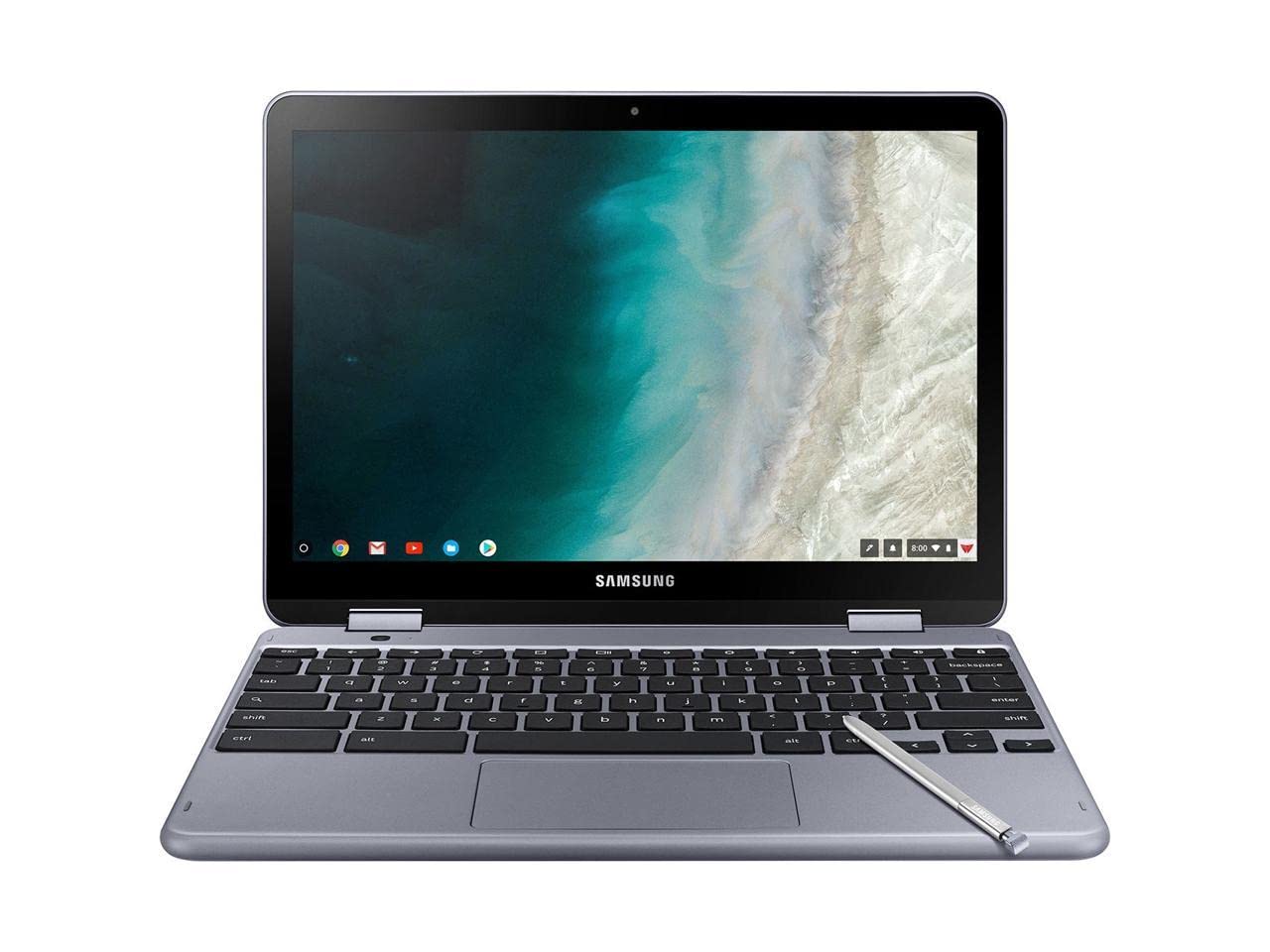 Samsung Chromebook Plus V2, 2-in-1, 4GB RAM, 32GB eMMC, 13MP Camera, Chrome OS, 12.2", 16:10 Aspect Ratio, Stealth Silver (XE521QAB-K01US)