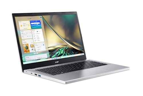 Acer Aspire 3 A314-36P-35UU Slim Laptop | 14.0" Full HD IPS Display | Intel Core i3-N305 Processor | Intel UHD Graphics | 8GB LPDDR5 | 128GB NVMe SSD | Wi-Fi 6 | Windows 11 Home in S Mode,Silver