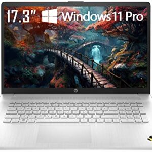 HP 2023 Flagship Newest 17.3" HD+ Business Laptop, Intel 4-Core i3-1125G4(>i5-1035G7, 32GB RAM, 1TB SSD, Lightweight, Fast Charge, Bluetooth, WiFi, Numeric Keypad, Webcam, W/HDMI, Win 11 Pro, Silver