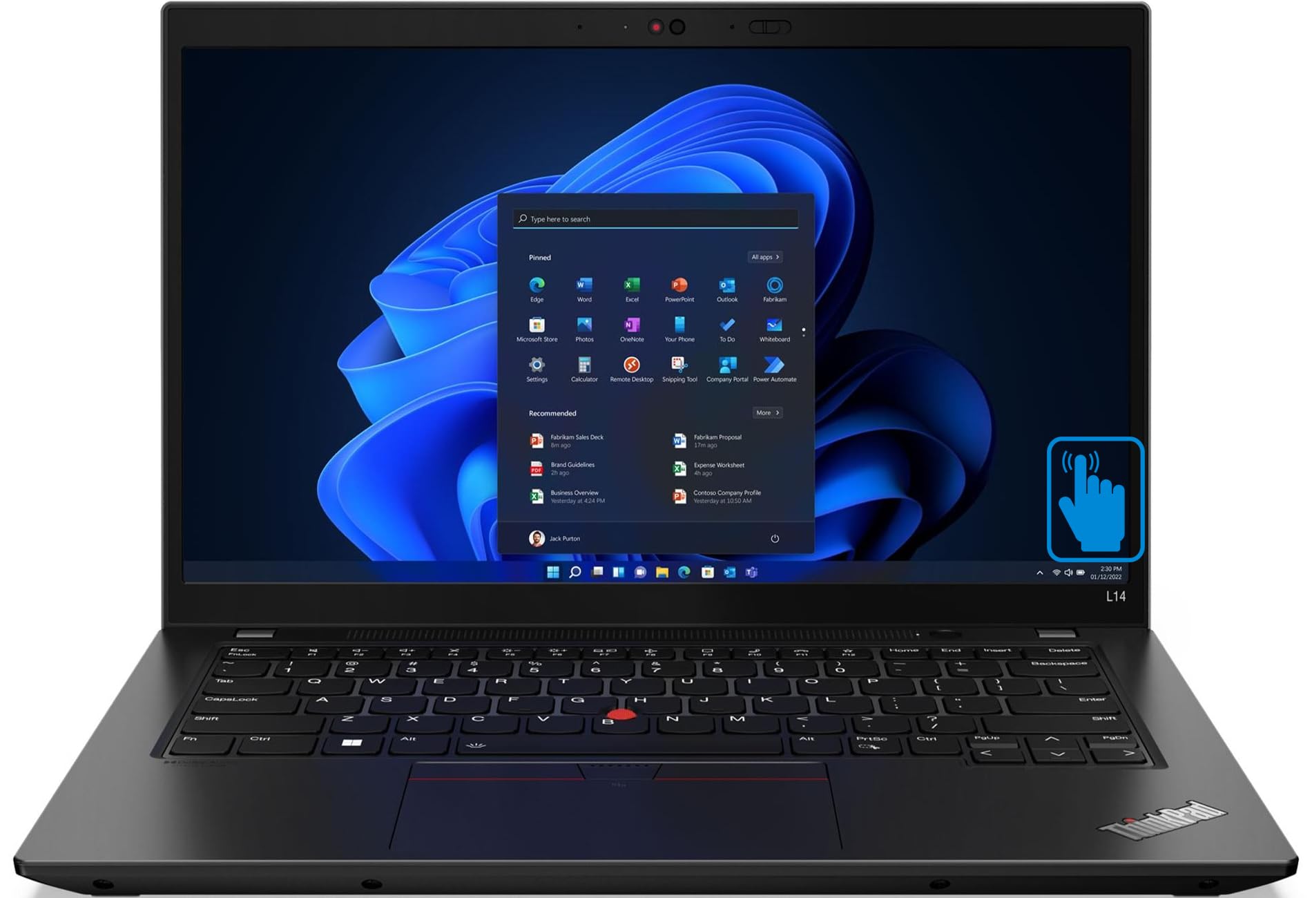 Lenovo ThinkPad L14 Gen 3 Touchscreen 14.0" FHD IPS Home & Business Laptop (Intel i5-1235U 10-Core, 16GB RAM, 256GB PCIe SSD, Intel Iris Xe, WiFi 6, Bluetooth 5.2, Webcam, HDMI, Win 11 Pro) with Hub