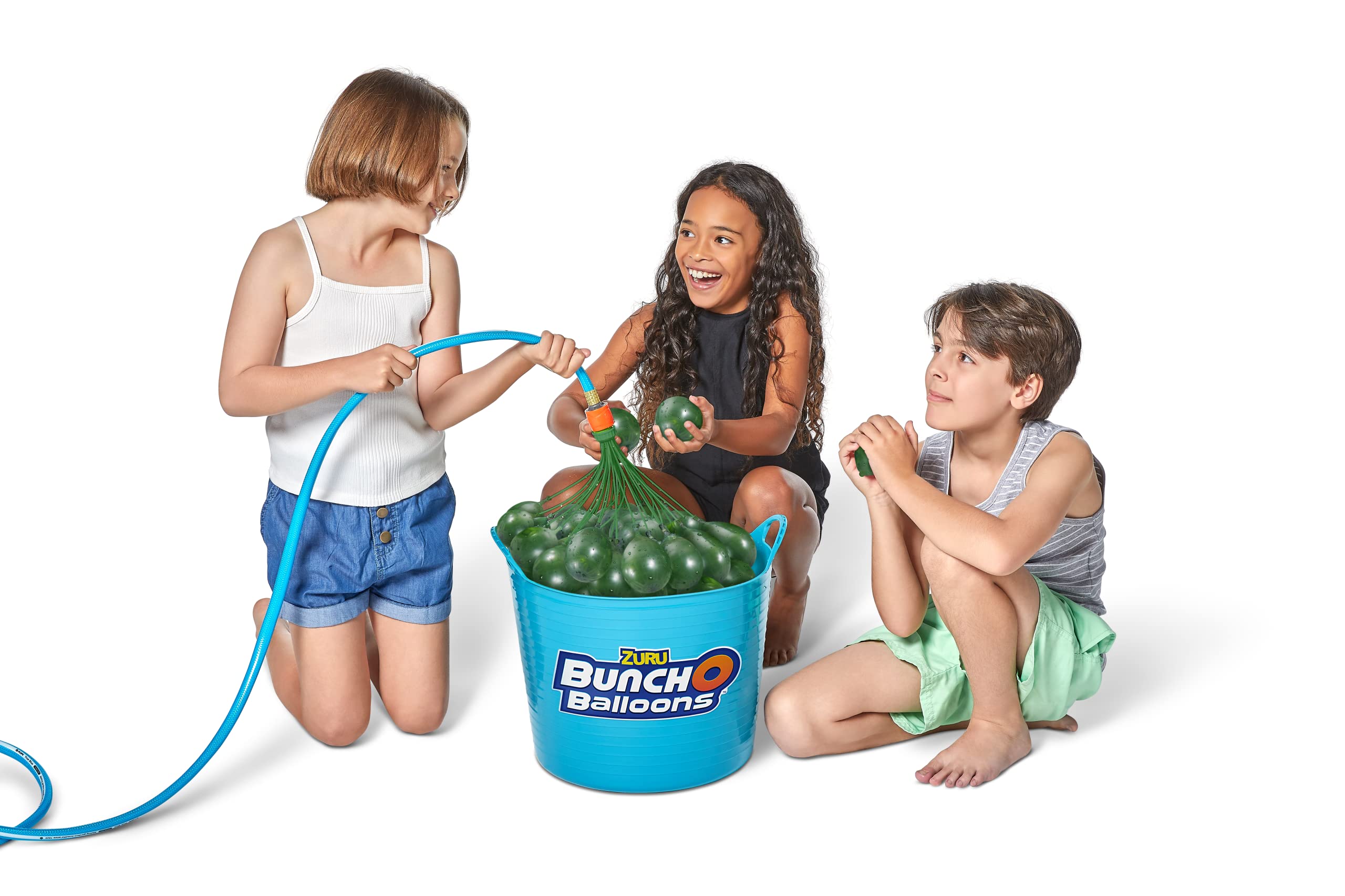 Bunch O Balloons 100 Grenade Rapid-Filling Self-Sealing Water Balloons by ZURU, (Model: 56112Q), Green