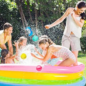 12PCS Silicone Reusable Water Balloons for Kids, Quick Fill Water Balls, Bomb Splash Ball, Magnetic Refillable Self Sealing Water Balloon, Summer Party Game Outdoor Waterballons