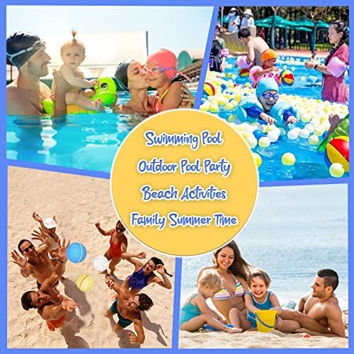 PREHOOR Reusable Water Balloons for Kids Adults 12 pack, Self-Sealing Silicone Water Ball, Quick Fill Water Splash Balls, Pool Toys, Water Park, Summer Party