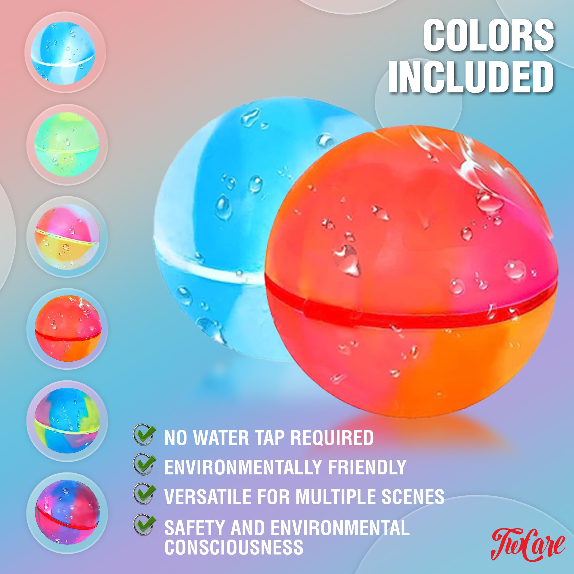 Magnetic Water Bomb Balloons for Kids Adults, Reusable Latex-Free Silicone Easy Quick Fill Ball, Self-Sealing Pool Beach Outdoor Activities Games Toy Summer Fun Splash Party Supplies (12 Pcs)