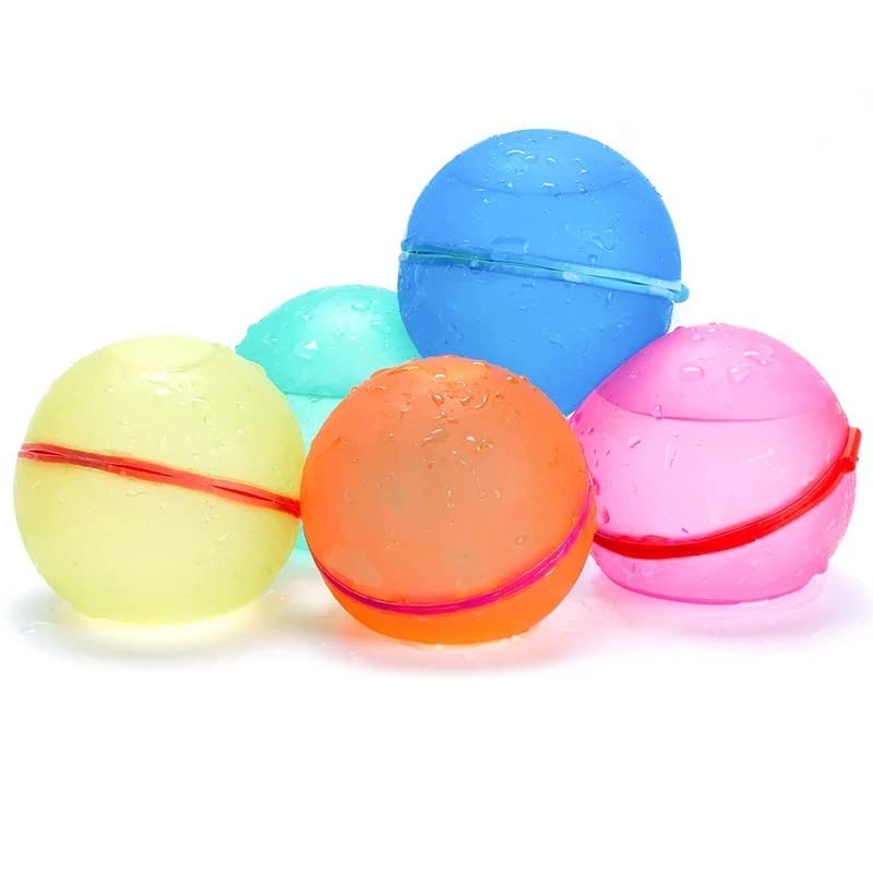 (12Pcs) Self-Sealing Reusable Water Balloon Splash Balls, Soft Silicone Water Play Sensory Toy,