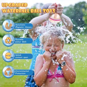 (12Pcs) Self-Sealing Reusable Water Balloon Splash Balls, Soft Silicone Water Play Sensory Toy,