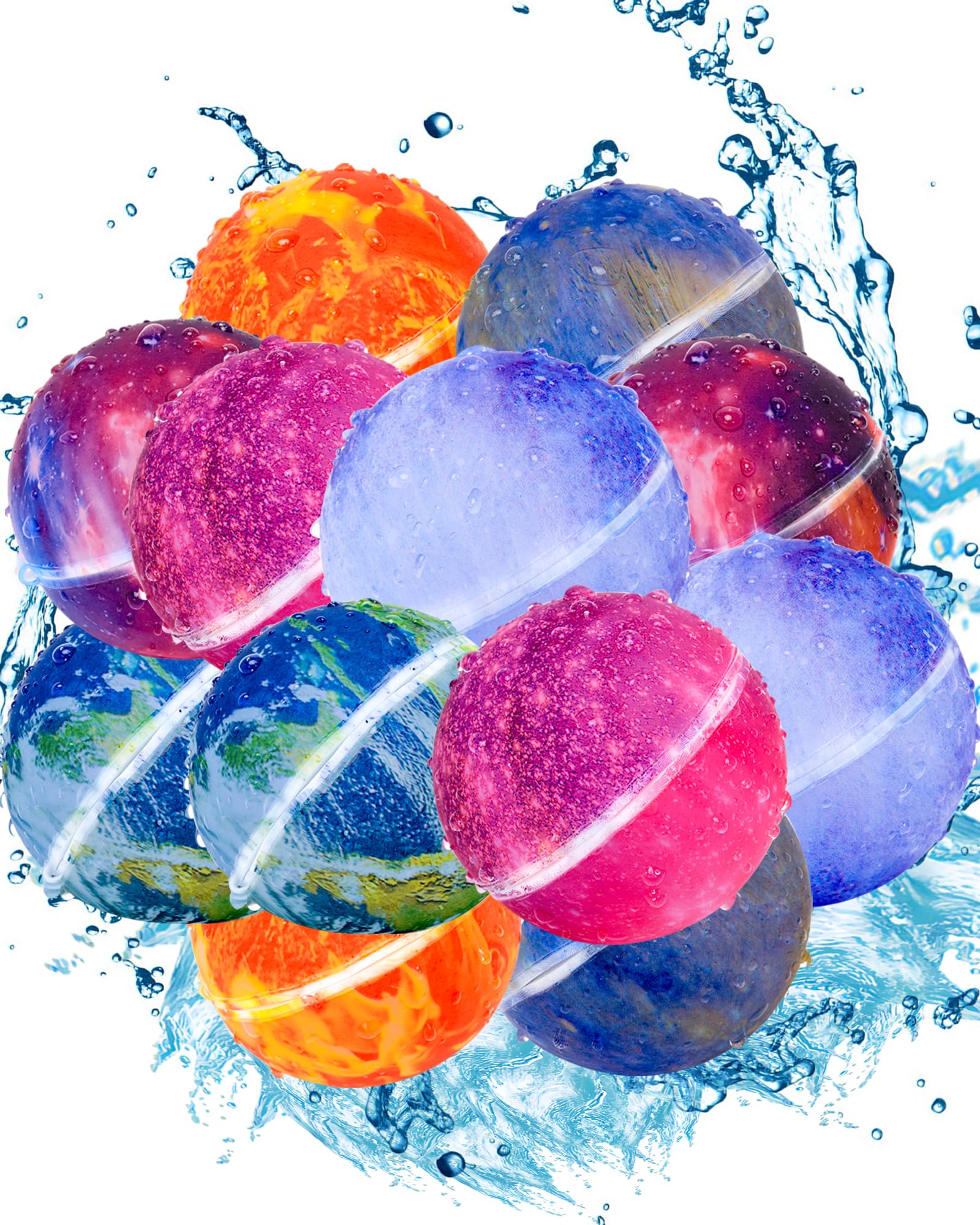 Reusable Water Bombs[2024 NEWdesign]Magnetic Water Balloons Quick Fill Self Sealing Summer Water Balls Outdoor Games Toys Activities for Kids/Teens/Boys/Girls/Pool/Backyard Fun