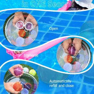 Reusable Water Bombs[2024 NEWdesign]Magnetic Water Balloons Quick Fill Self Sealing Summer Water Balls Outdoor Games Toys Activities for Kids/Teens/Boys/Girls/Pool/Backyard Fun