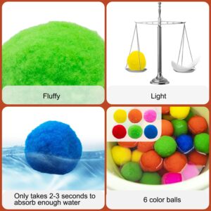 Auksay 50 Water Soaker Balls Reusable Water Balloons Splash Balls Pool Water Toys Outdoor Toys for Kids and Adults Toys Pool Party Favors Kids Water Toys Summer Fun Activities Yard Games Summer Gifts