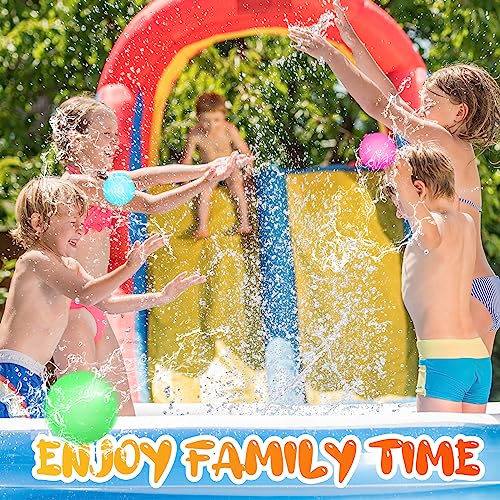 VATOS 24pcs Reusable Water Balloons Pool Beach Water Toys for Boys and Girls Outdoor Water Bomb Balls Bath Games Party Favors Birthday Gifts for Kids 3 4 5 6 7 8 9 10 11 12 Year Old Outside Toy