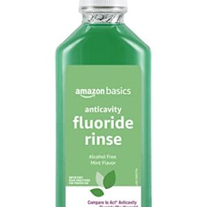 Amazon Basics Anticavity Fluoride Rinse, Alcohol Free, Mint, 18.00 Fl Oz (Pack of 4) (Previously Solimo)