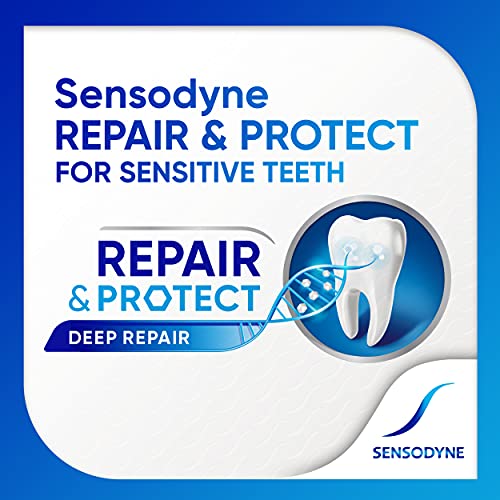 Sensodyne Repair and Protect Mint Toothpaste, Toothpaste for Sensitive Teeth and Cavity Prevention, 3.4 oz