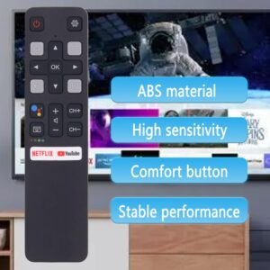 New Replacement Remote Control RC802V FNR1 Fit for TCL Android 4K Smart TV 50S434 55S434 75S434 40S330 70S430 32S334 55S435 50S435 43S434 32S6500A [NO Voice Function]