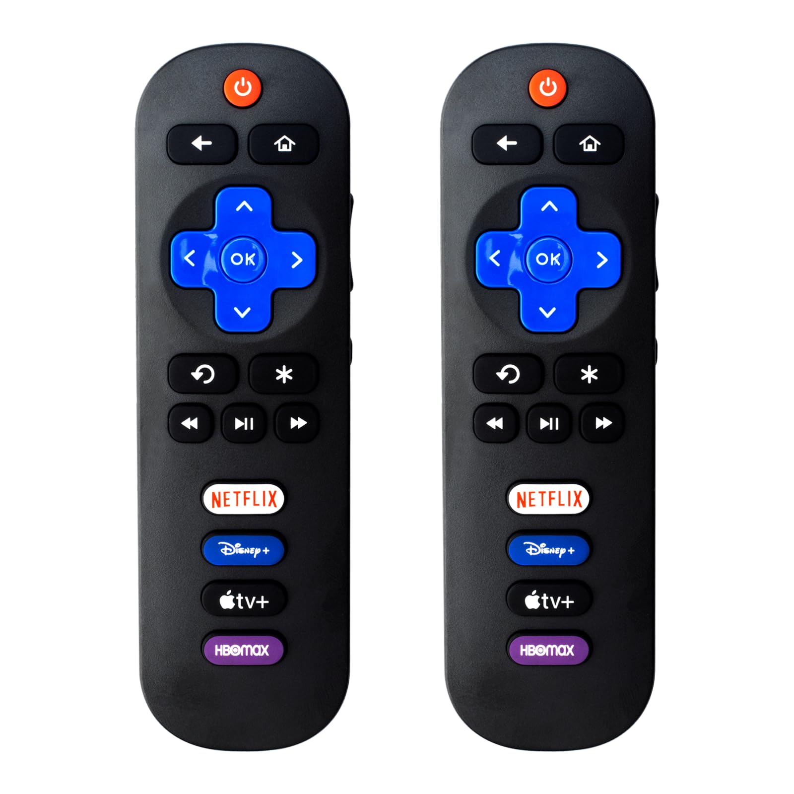 Replacement Remote Control Compatible with All TCL Roku Smart -TVs【Only Works with TCL Roku TV, Not for Roku Stick and Roku Box】 (Netflix/Di+/Apple TV+ / HBO Max)