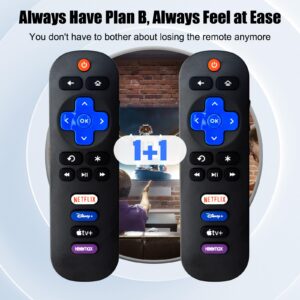 Replacement Remote Control Compatible with All TCL Roku Smart -TVs【Only Works with TCL Roku TV, Not for Roku Stick and Roku Box】 (Netflix/Di+/Apple TV+ / HBO Max)