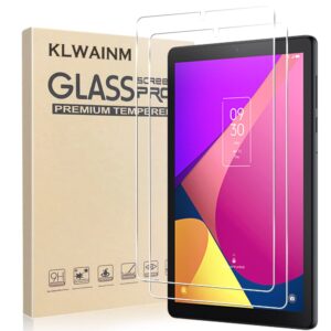 klwainm [2 pack] tablet tempered glass screen protector for tcl tab 8 le 9137w/9132x 8.0 inch 2023 release tablet with 2.5d 9h anti scratch transparent hd clear bubble free protective film