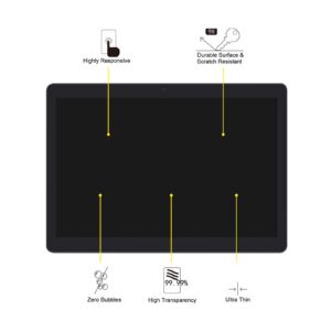 Transwon 2PCS Tempered Glass Screen Protector for TCL Tab 8 LE Tablet Model 9137W, for TCL Tab 8 LE Screen Protector