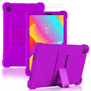 tcl tab 8 le case for kids 8.0 inch (9137w),atooz soft silicone case for tcl tab 8 wifi (9132x)/tcl tab 8v/tcl tab 8 plus tablet,tcl tab 8le tablet case with adjustable pc stand (purple)