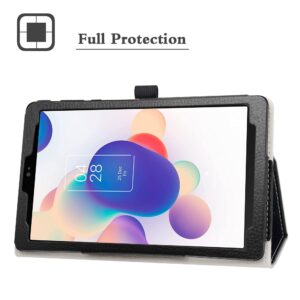 JRTAL Compatible with TCL TAB 8 LE Case/TCL TAB 8 Plus Case/TCL TAB 8 WiFi Case,PU Leather Slim Folio Stand Cover for 8" TCL TAB 8 LE 9137W/TCL TAB 8 Plus 9138S/TCL TAB 8 WiFi 9132X1,Black