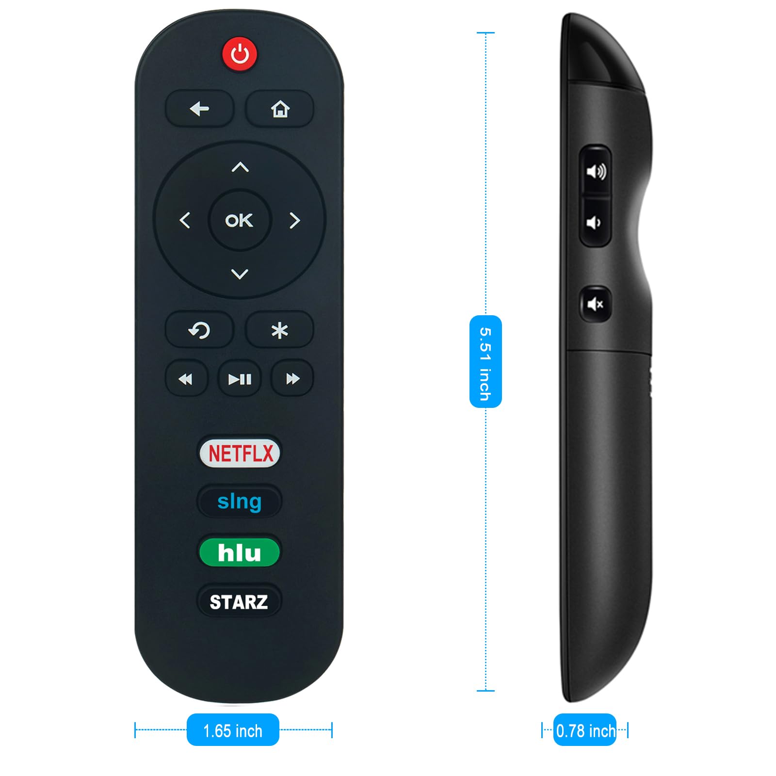 RC280 Replacement Remote fit for TCL Roku TV 32S305 49S405 49S403 43S303 55S403 32S301 50FS3800 32S3750 32S3800 32S4610R 32S3850A 32S3700 43FP110 40FS4610R 43S405 40S305 43S305 55S405 32FS4610R 32S800