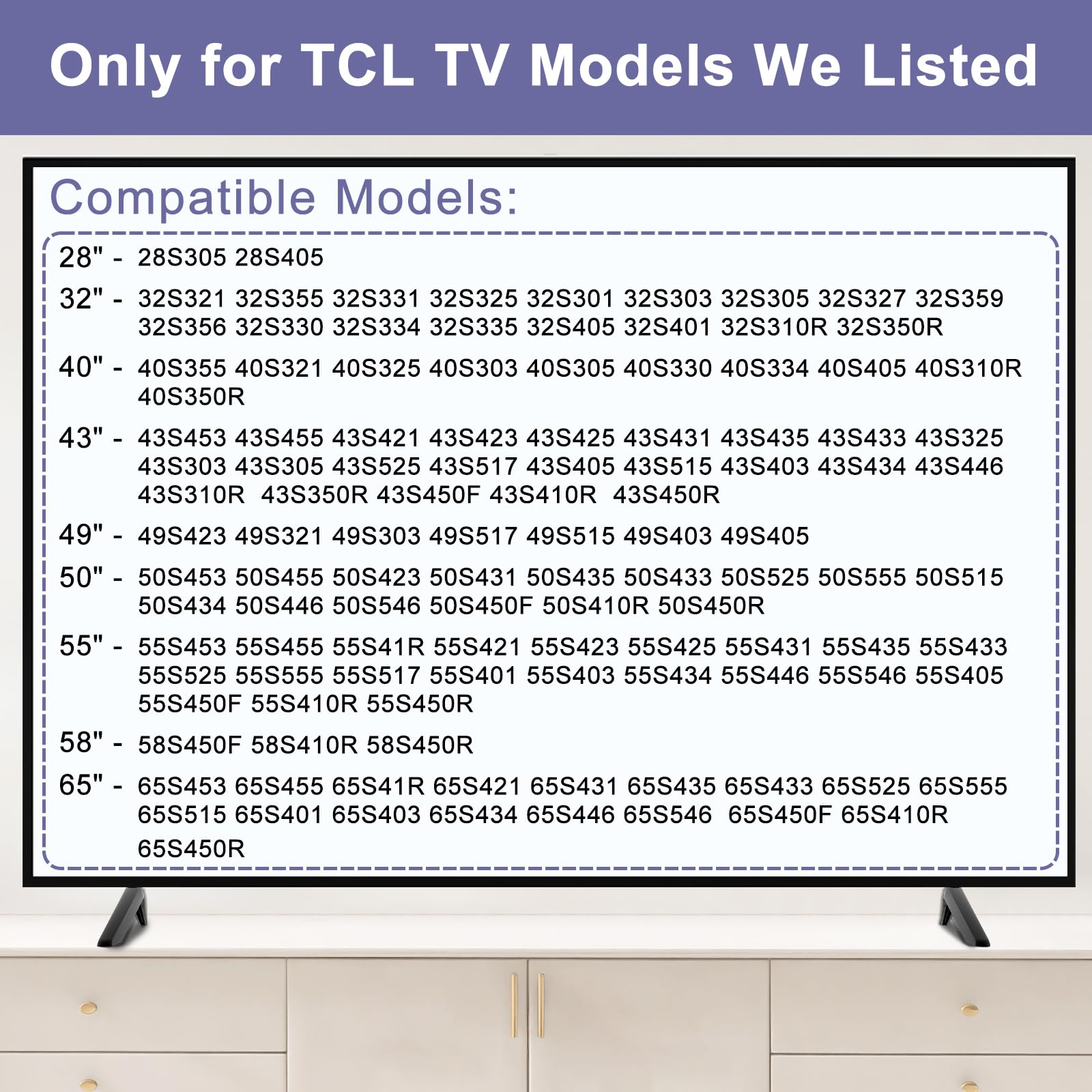 (Upgraded Version) TV Legs for TCL 32" 40" 43" 49" 50" 55" 65" TCL TV Stand Legs, Stand for TCL Roku TV Legs Replacement, TV Legs for TCL Roku TV Stand for 40S325 43S431 50S423 50S546 55S401 65S555