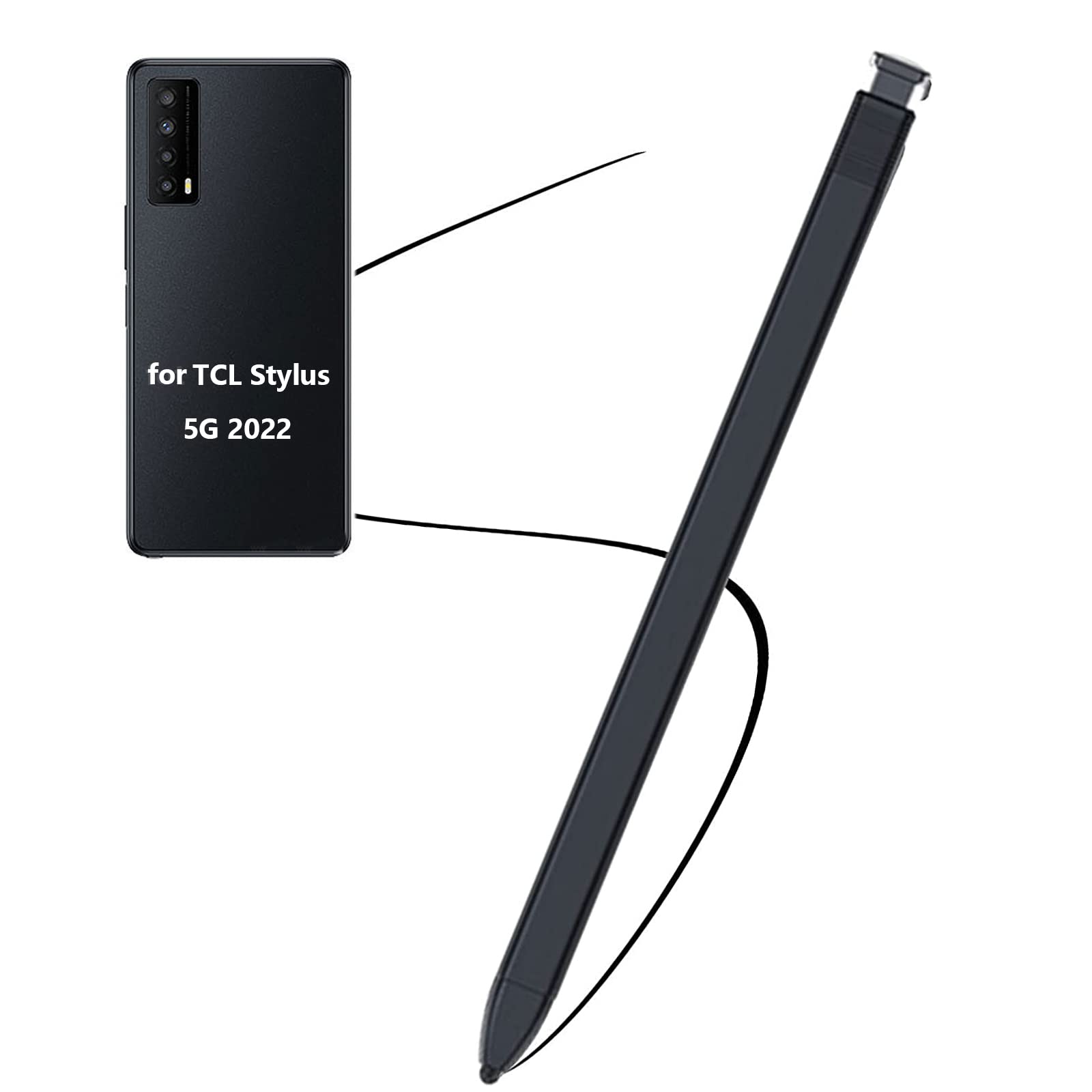 Stylus Pen for TCL Stylus 5G Pen Replacement for TCL Stylus 5G Stylus Pen T779W Version S Pen(Lunar Black)