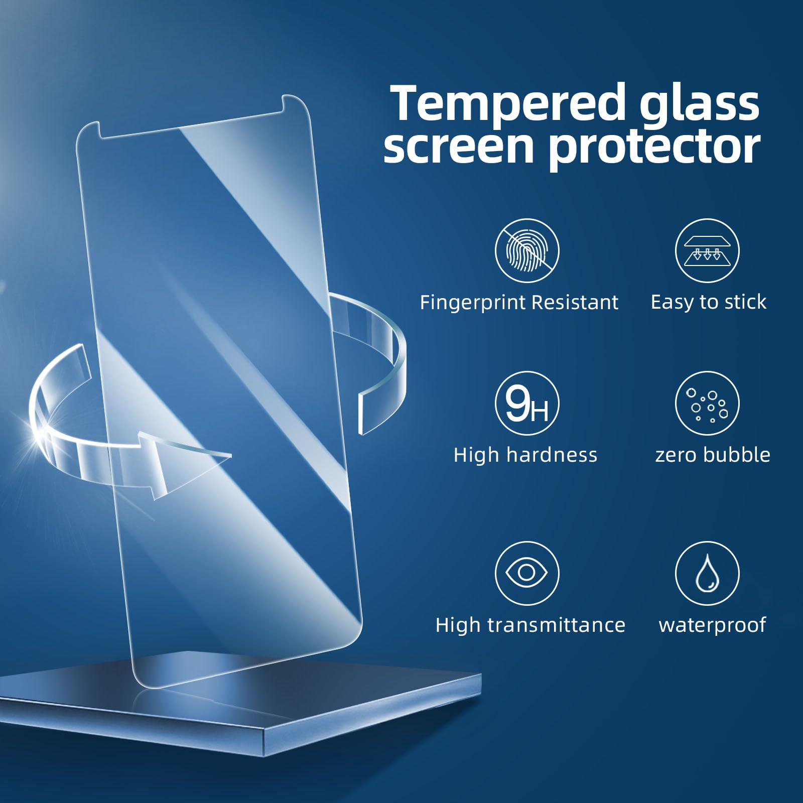 NEW'C [3 Pack] Designed for TCL A3 Screen Protector Tempered Glass, Bubble Free, Ultra Resistant