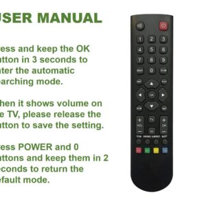 Remote Control Replacement for All TCL LCD LED Smart TV (NOT work for TCL ROKU TV and TCL Fire TV)