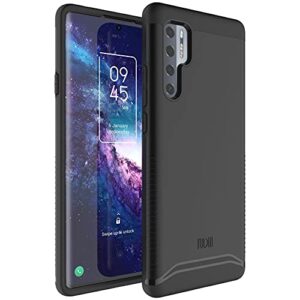 TUDIA DualShield Designed for TCL 20 Pro 5G Case, [Merge] Shockproof Heavy Duty Military Grade Dual Layer Tough Slim Protective Case - Matte Black