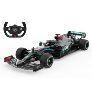 rastar 98400 1/12 mercedes rc car - officially licensed mercedes-amg f1 remote control car for play and display - ideal gift for kids - black