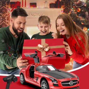 AEROQUEST Remote Control Car, 1:14 Scale Mercedes Benz Rc Cars Officially Licensed 15Km/h Fast Toy Car 7.4V 500mAh with Led Light 2.4Ghz Drift Car for Adults Boys Girls Birthday, Red