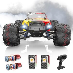 deerc rc cars high speed remote control car for adults kids 30+mph, 1:16 scales 4wd off road rc monster truck,fast 2.4ghz all terrains toy trucks gifts for boys,2 batteries for 40min play