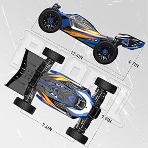 AMORIL 1:14 Fast RC Cars for Adults,Top Speed 70+KMH,Hobby Remote Control Car,4X4 Large Truck Off-Road Racing Buggy,Electric Vehicle Toy Gift for Kids with Oil-Filled Shocks,Upgraded Metal Parts