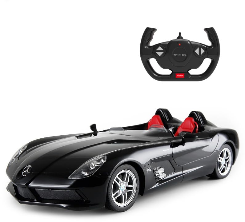 PowerTRC 1:12 Remote Control Mercedes-Benz SLR | RC Electric Sport Hobby Racing Car Model for Boys, Girls & Adults (Black)