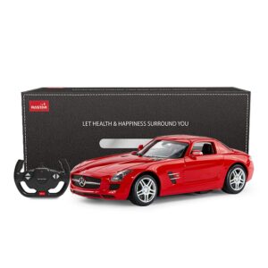 RASTAR RC Car | 1/14 Scale RC Mercedes-Benz SLS AMG Remote Control Car for Kids, Benz Model Car with Open Doors/Working Lights - Red