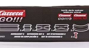 Carrera Go!!! Extension Set #2 - 11Piece Track Expansion Accessory Pack - for Use with 1: 43 Scale Go!!! & Digital143 Slot Car Racetrack Systems