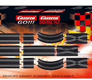 Carrera Go!!! Extension Set #2 - 11Piece Track Expansion Accessory Pack - for Use with 1: 43 Scale Go!!! & Digital143 Slot Car Racetrack Systems