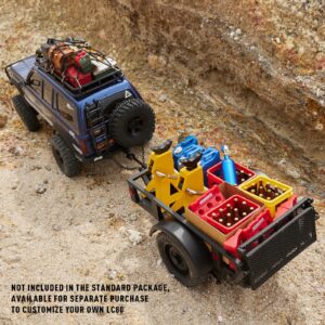 BEEZRC FMS RC Crawler 1/18 FCX18 Land Cruiser LC80 RTR Toyota Licensed 4WD RC Rock Truck 2.4Ghz 900mAh Hobby Grade RC Car Model Mini Remote Control Car Off Road Vehicle FMS11831RTRGY(Gary)